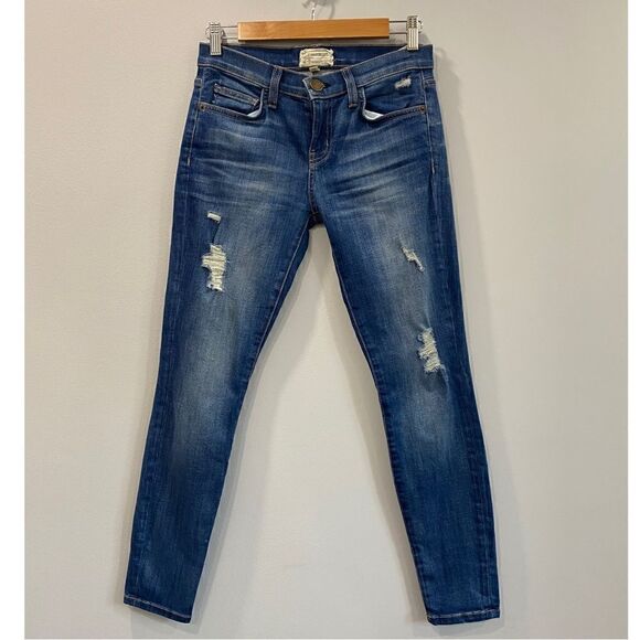 Current/Elliott 'the Stiletto' Destroyed Skinny Jeans - Picture 2 of 10